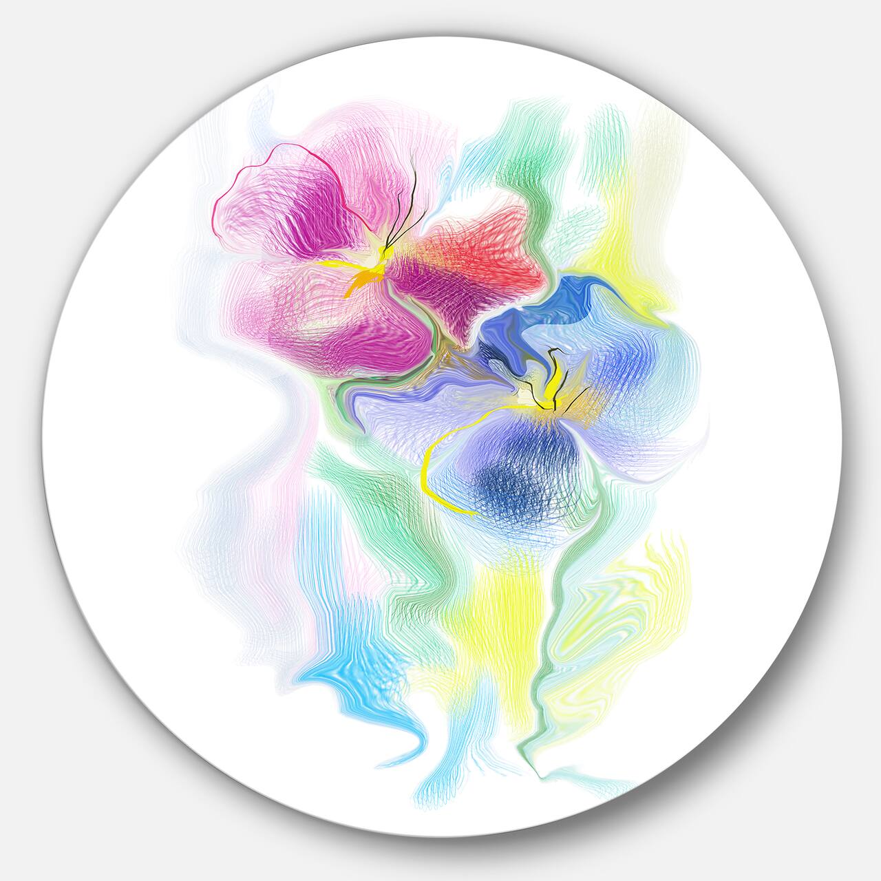 Designart - Colorful Floral Watercolor Sketch' Extra Large Floral Wall Art